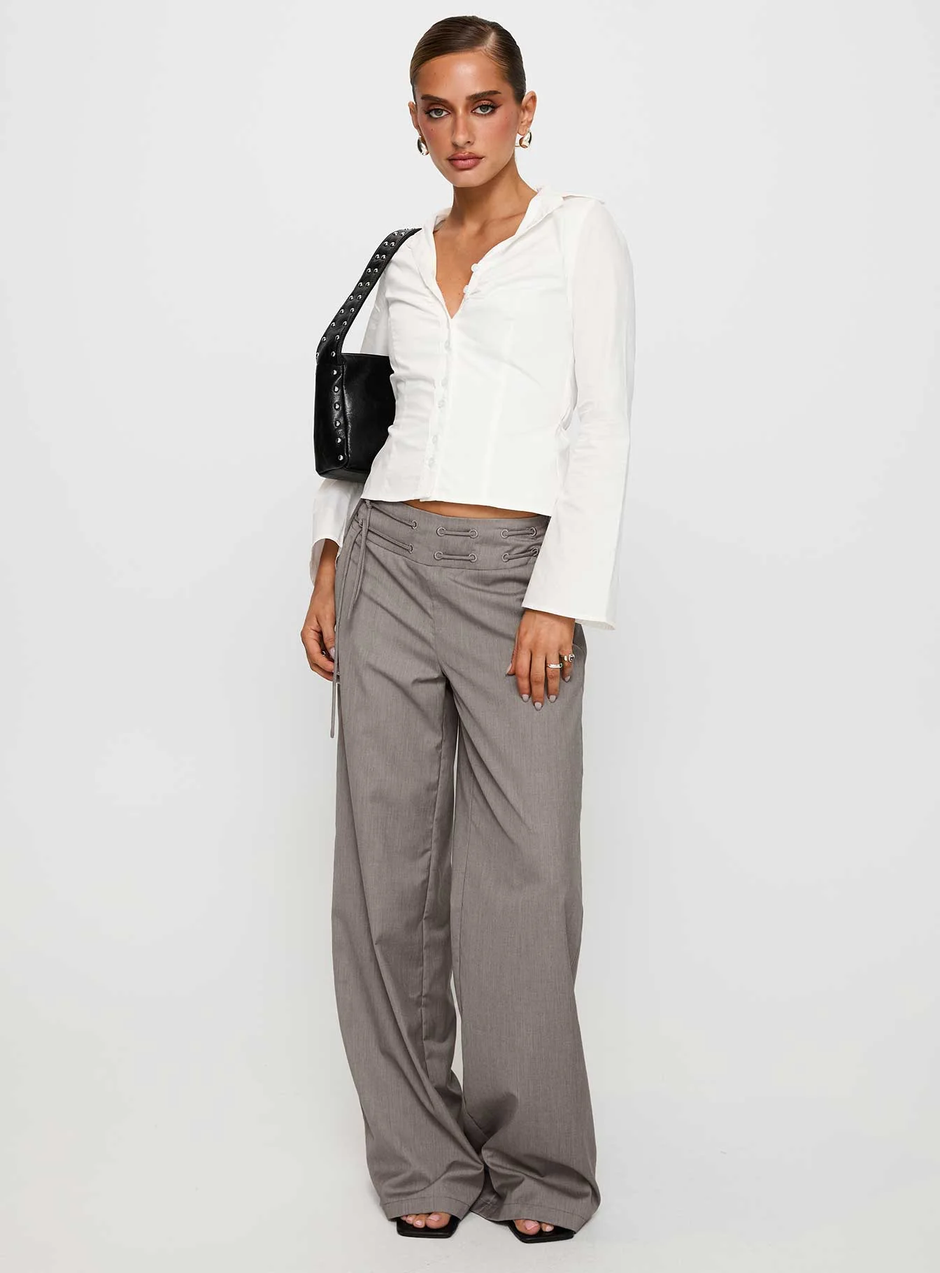 Just Have Fun Wide Leg Pant Grey Tall