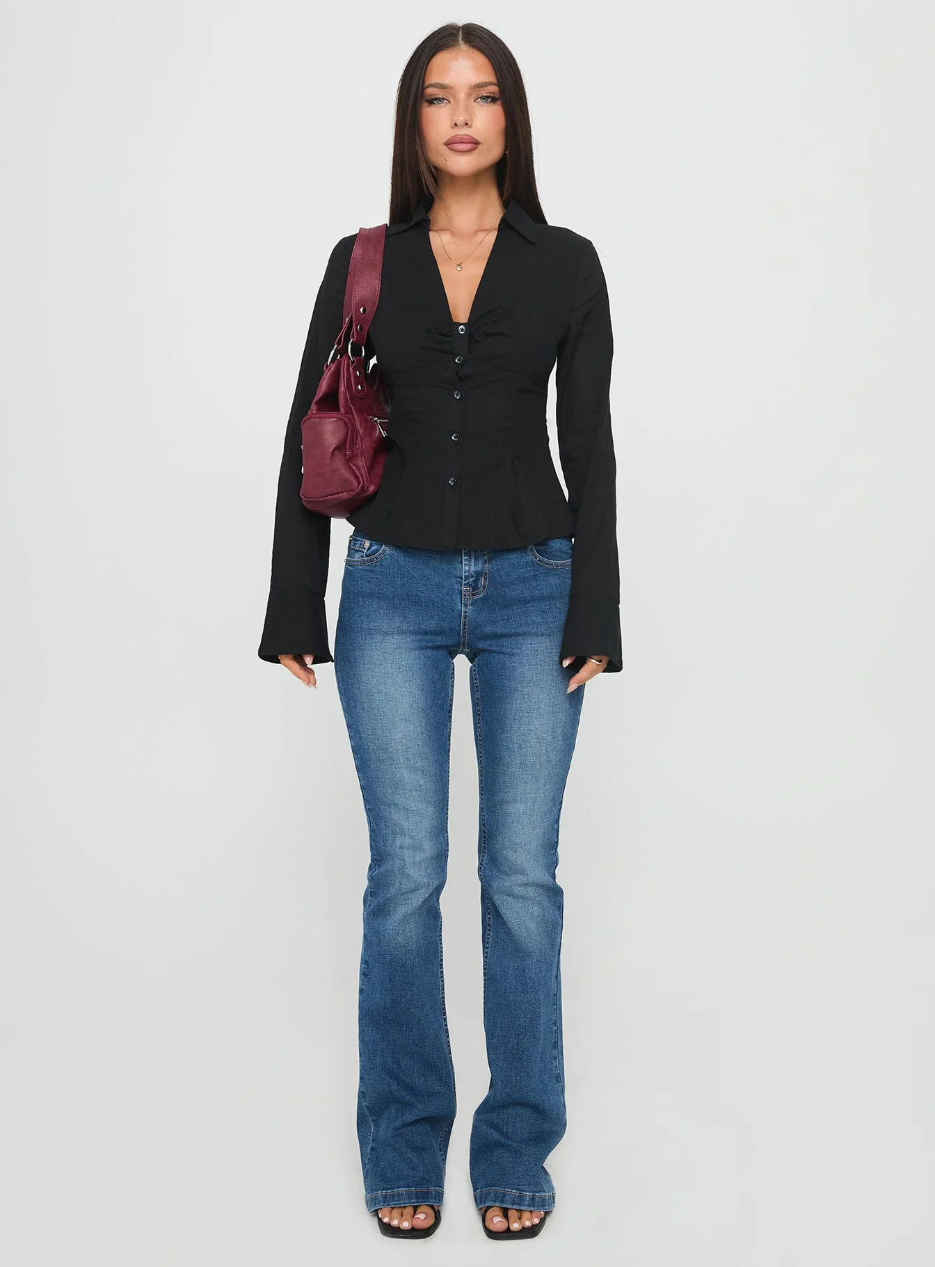 Elowenn Long Sleeve Top Black