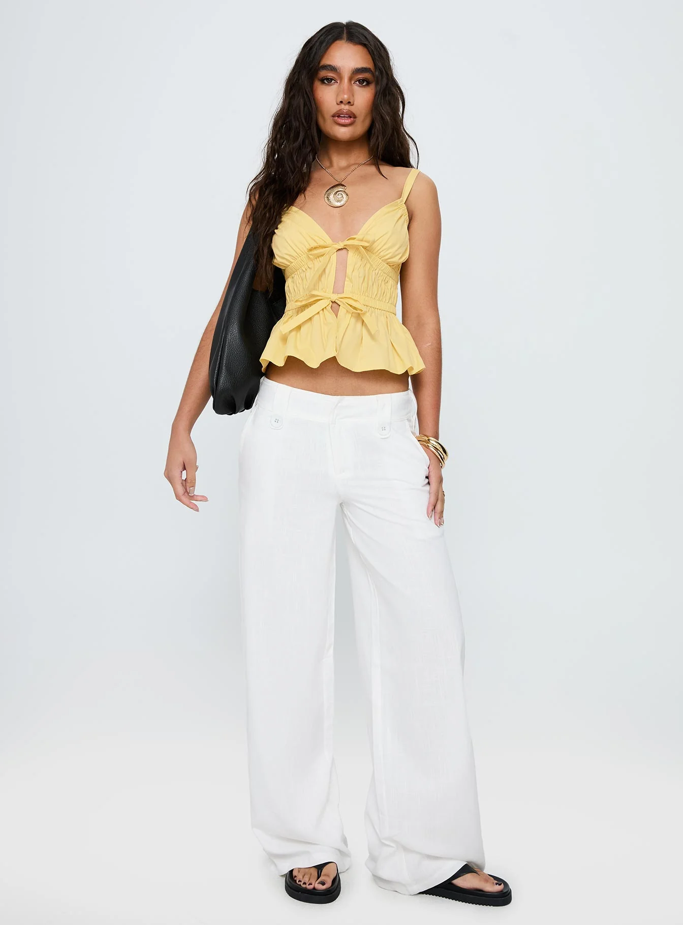 Pedra Wide Leg Pant White