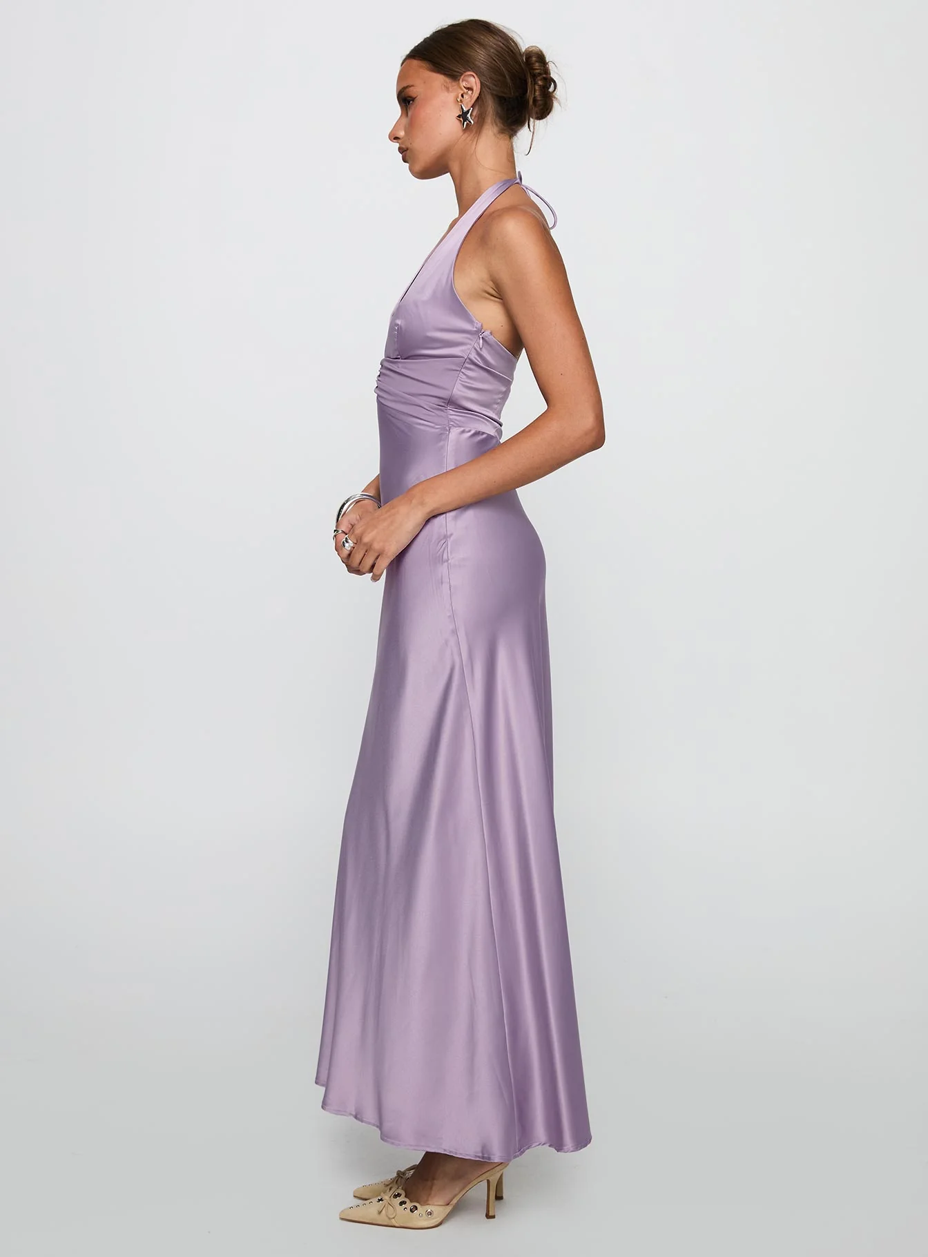 Rousseau Halter Maxi Dress Mauve