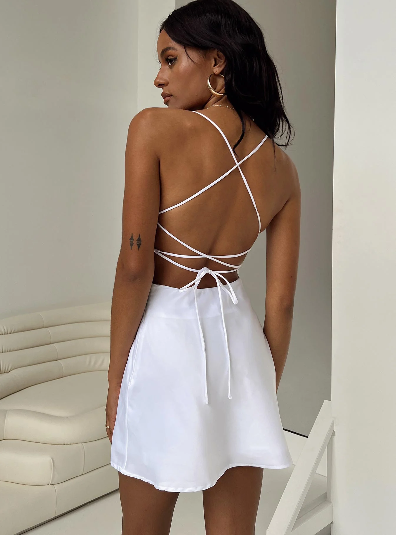 Celena Mini Dress White
