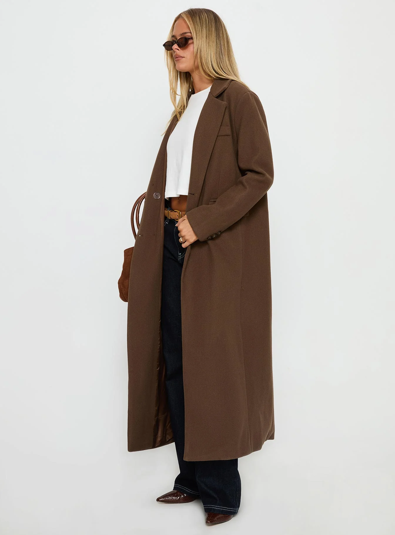 Lovergirl Longline Coat Brown
