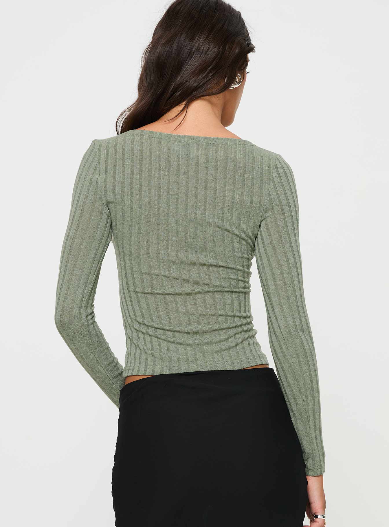 Sink In Long Sleeve Top Green