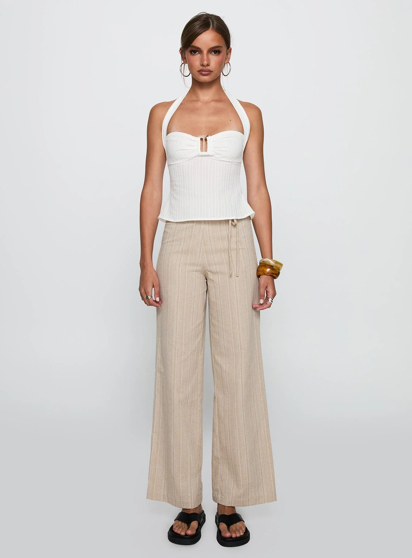 Isabetta Halter Top White