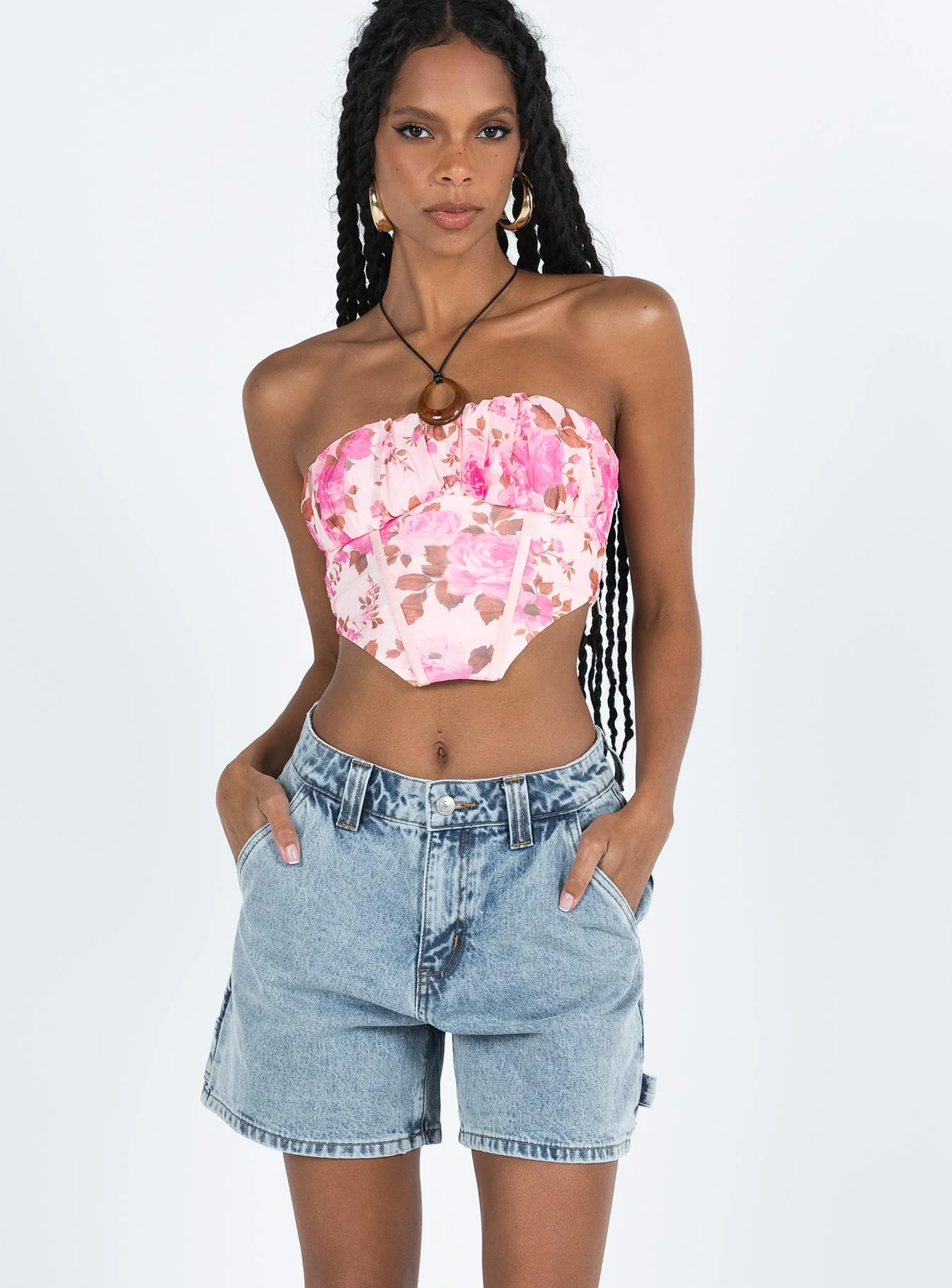 Lou Carpenter Denim Shorts Light Wash