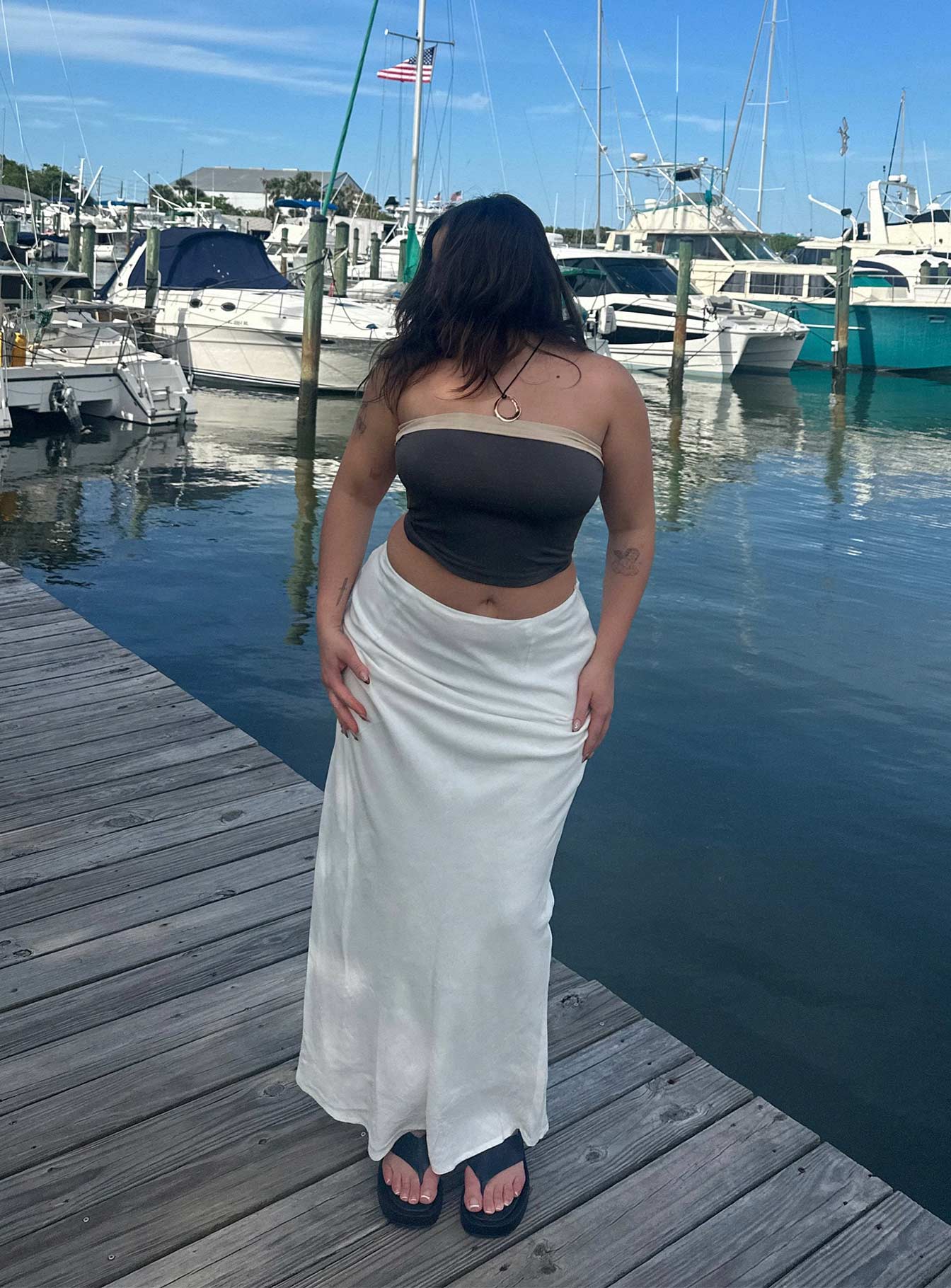 Jodie Maxi Skirt White