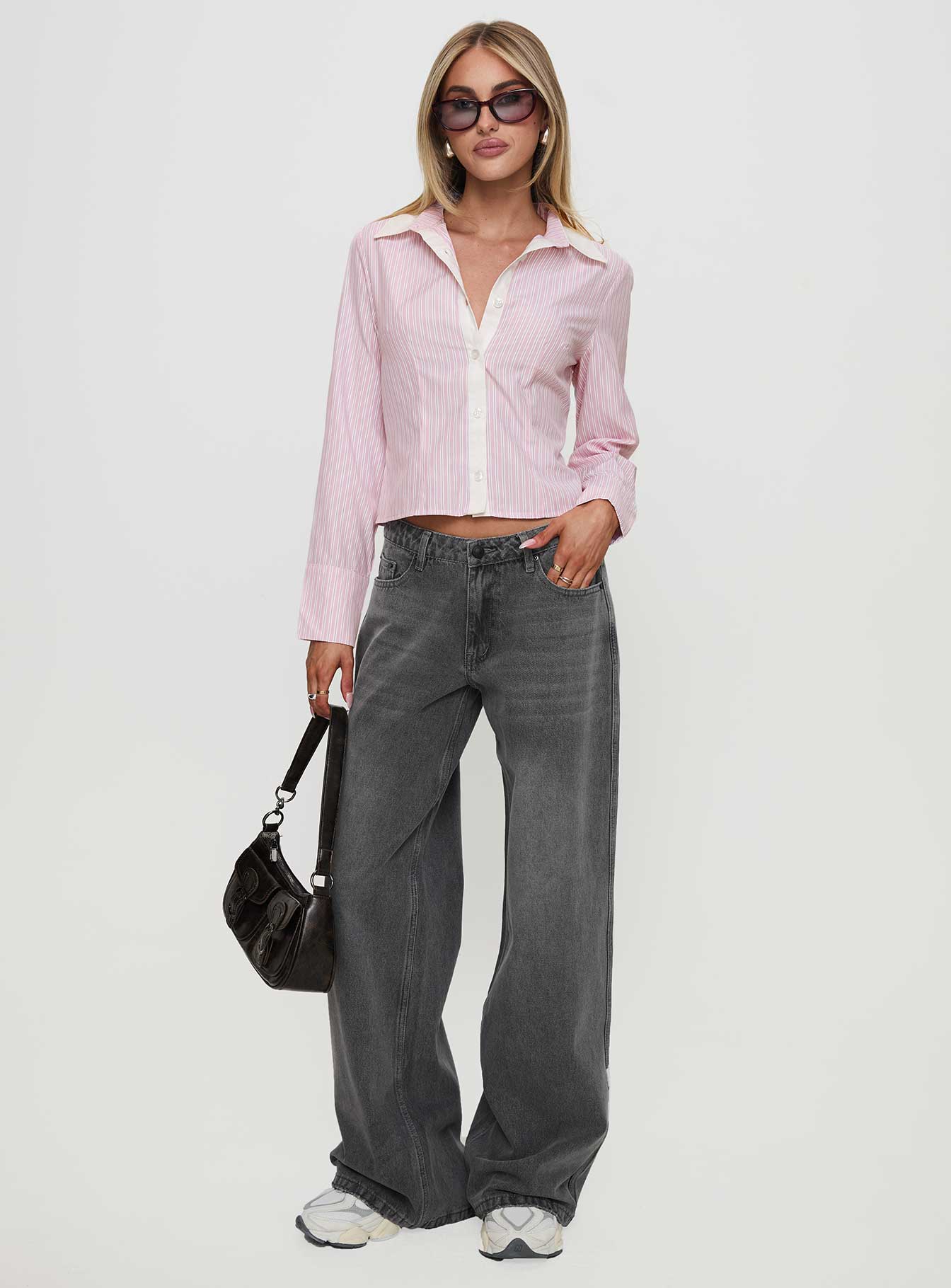 Lyndel Long Sleeve Top Pink Stripe