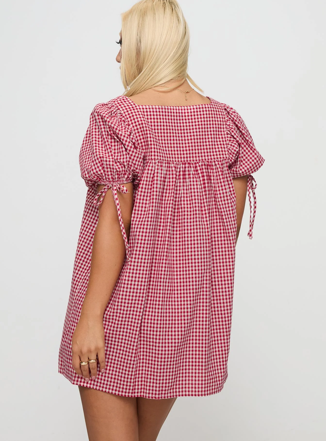 Lilibet Mini Dress Red Gingham