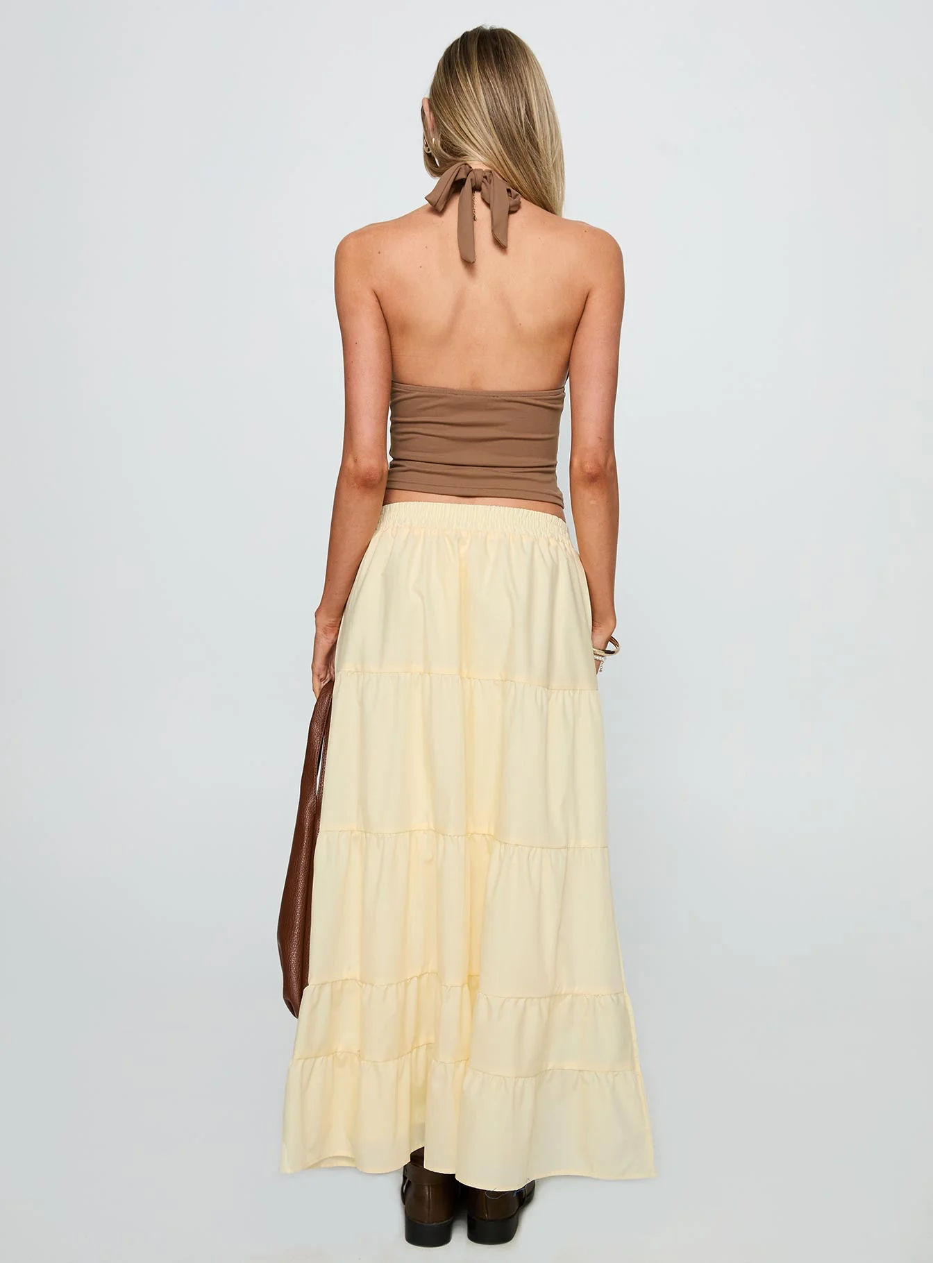 Garden Party Maxi Skirt Lemon