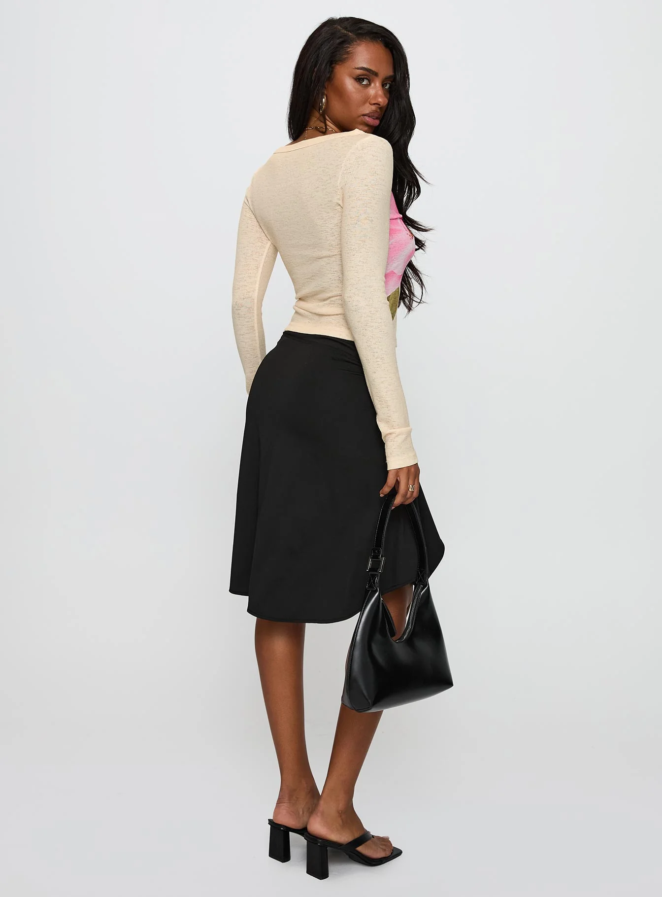 Esmeray Midi Skirt Black