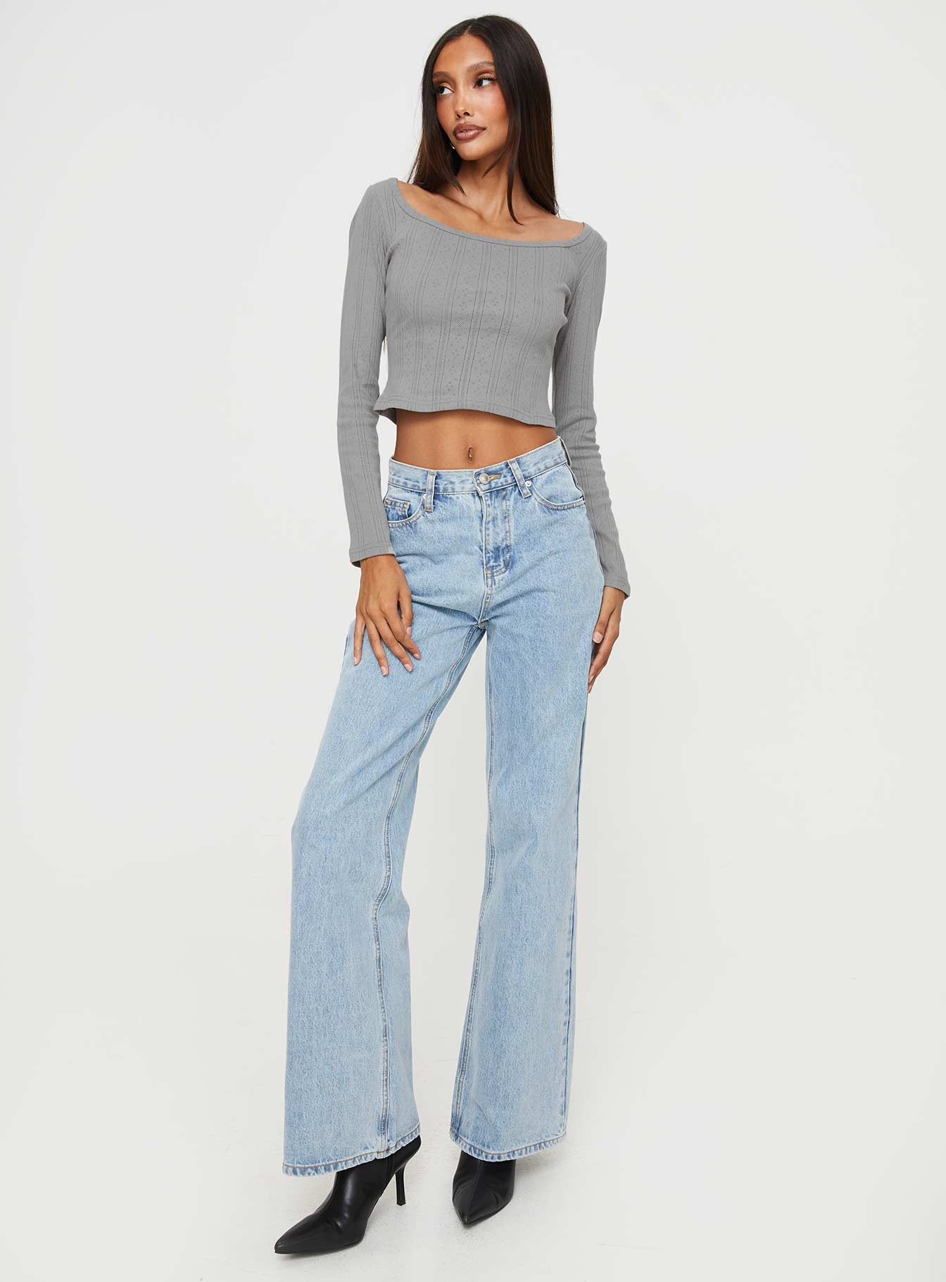 Parklane Long Sleeve Top Grey