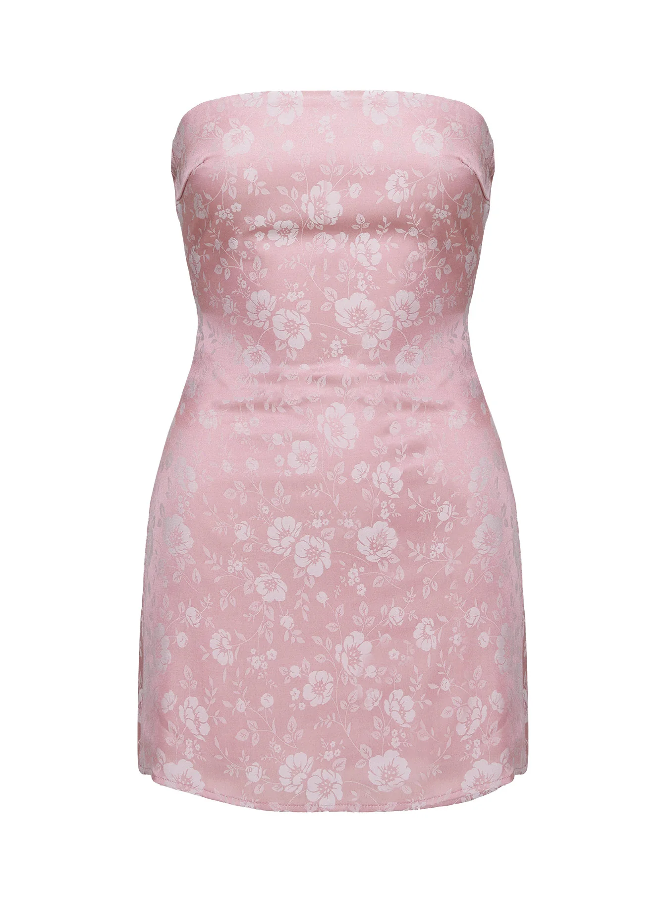 Ramie Strapless Mini Dress Dusty Pink