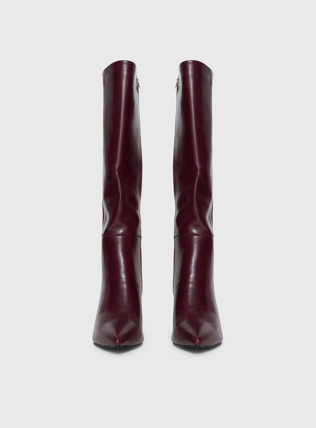 Harrie Knee High Boots Burgundy