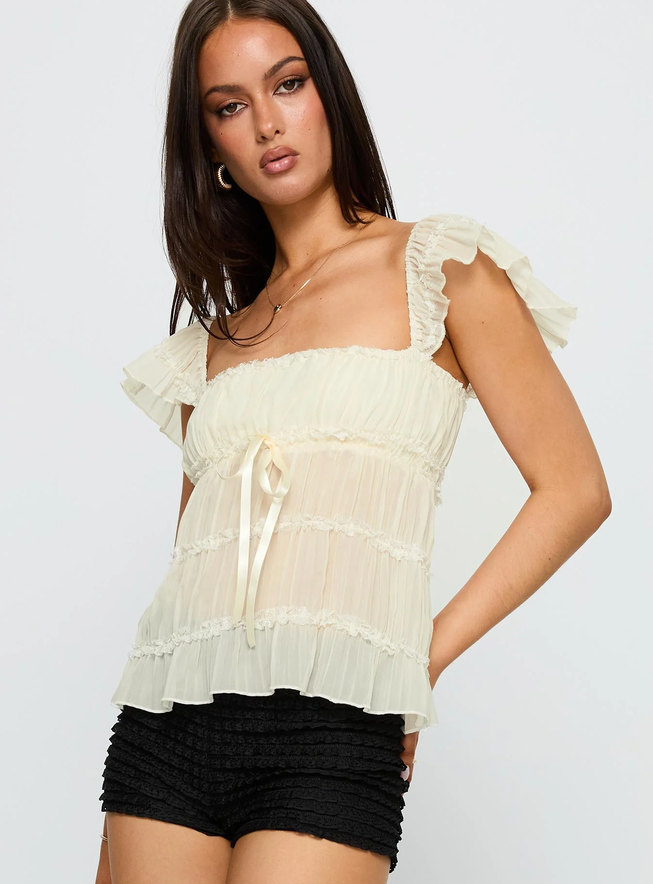 Brighter Than Stars Tiered Top Cream