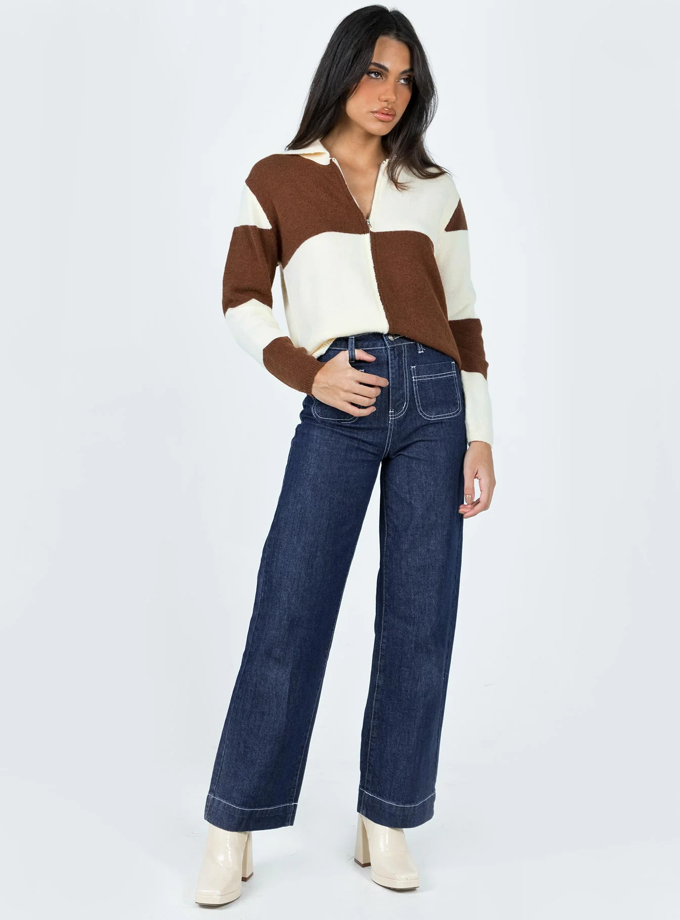 Pembroke Sweater Brown / Cream
