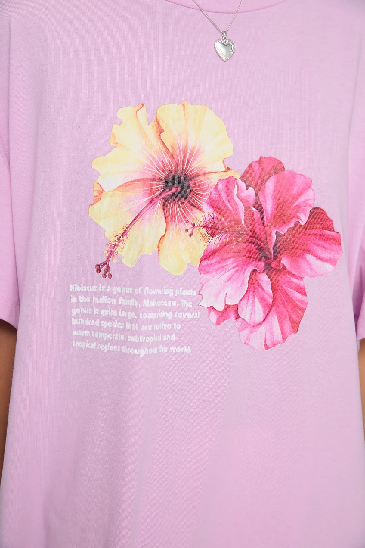 Hibiscus Haven Oversized Tee Pink