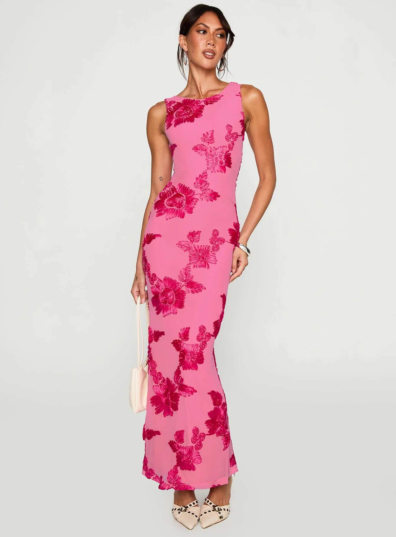 Fionna Floral Maxi Dress Pink