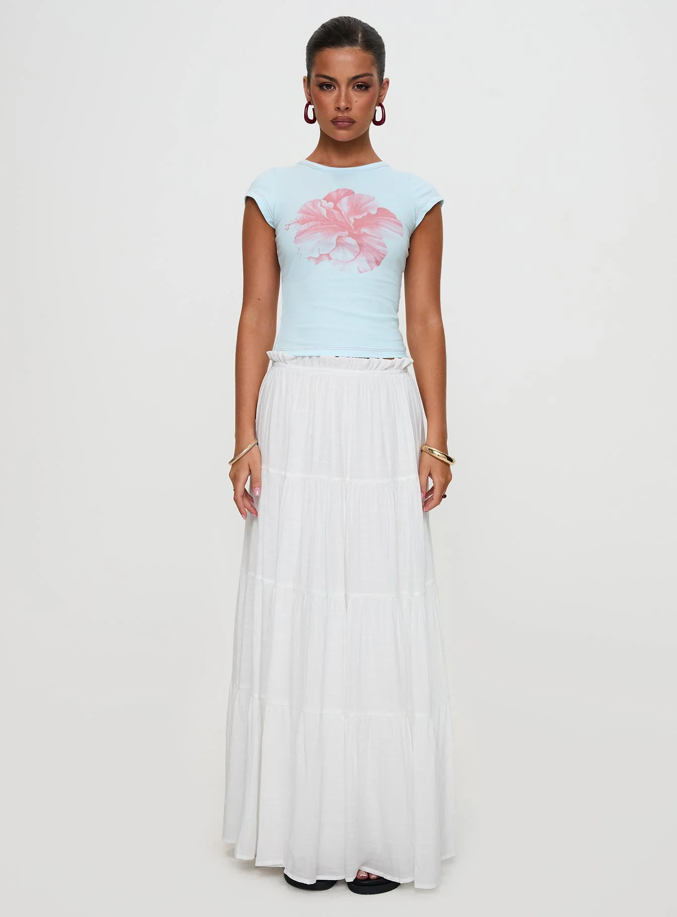 Mya Maxi Skirt White