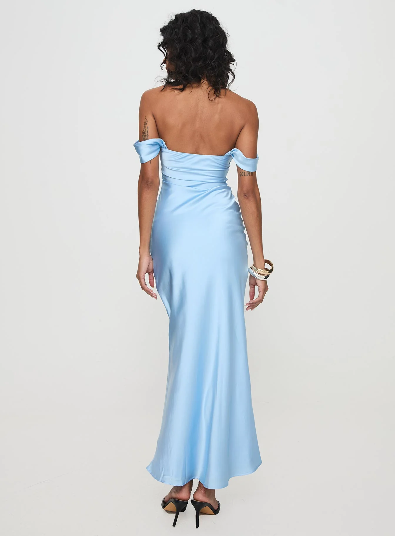 Azura Off The Shoulder Maxi Dress Blue