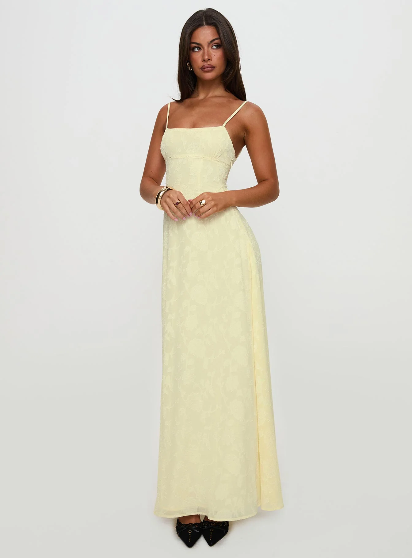 South Of France Maxi Dress Yellow Petite