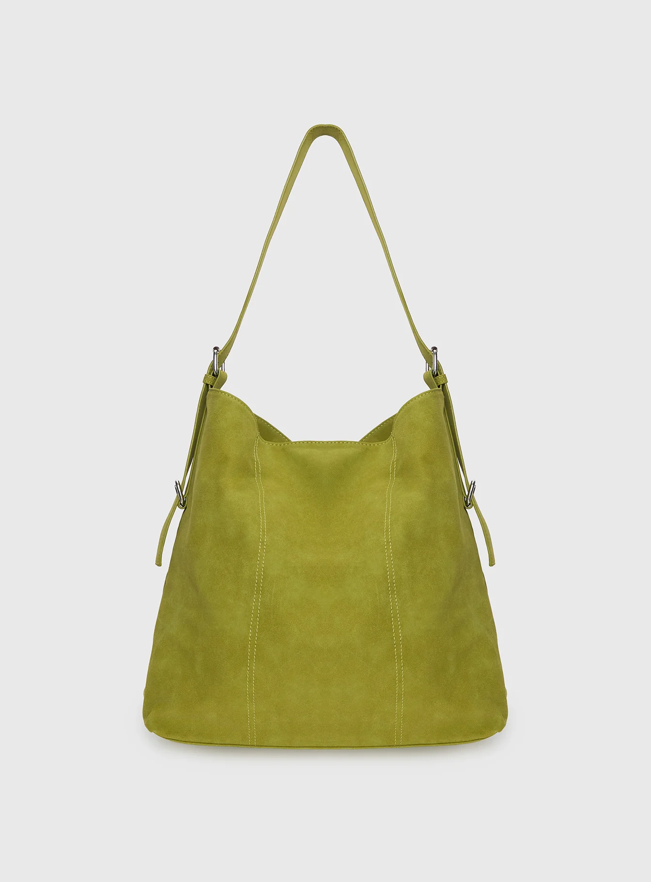 Bonus Points Faux Suede Shoulder Bag Green