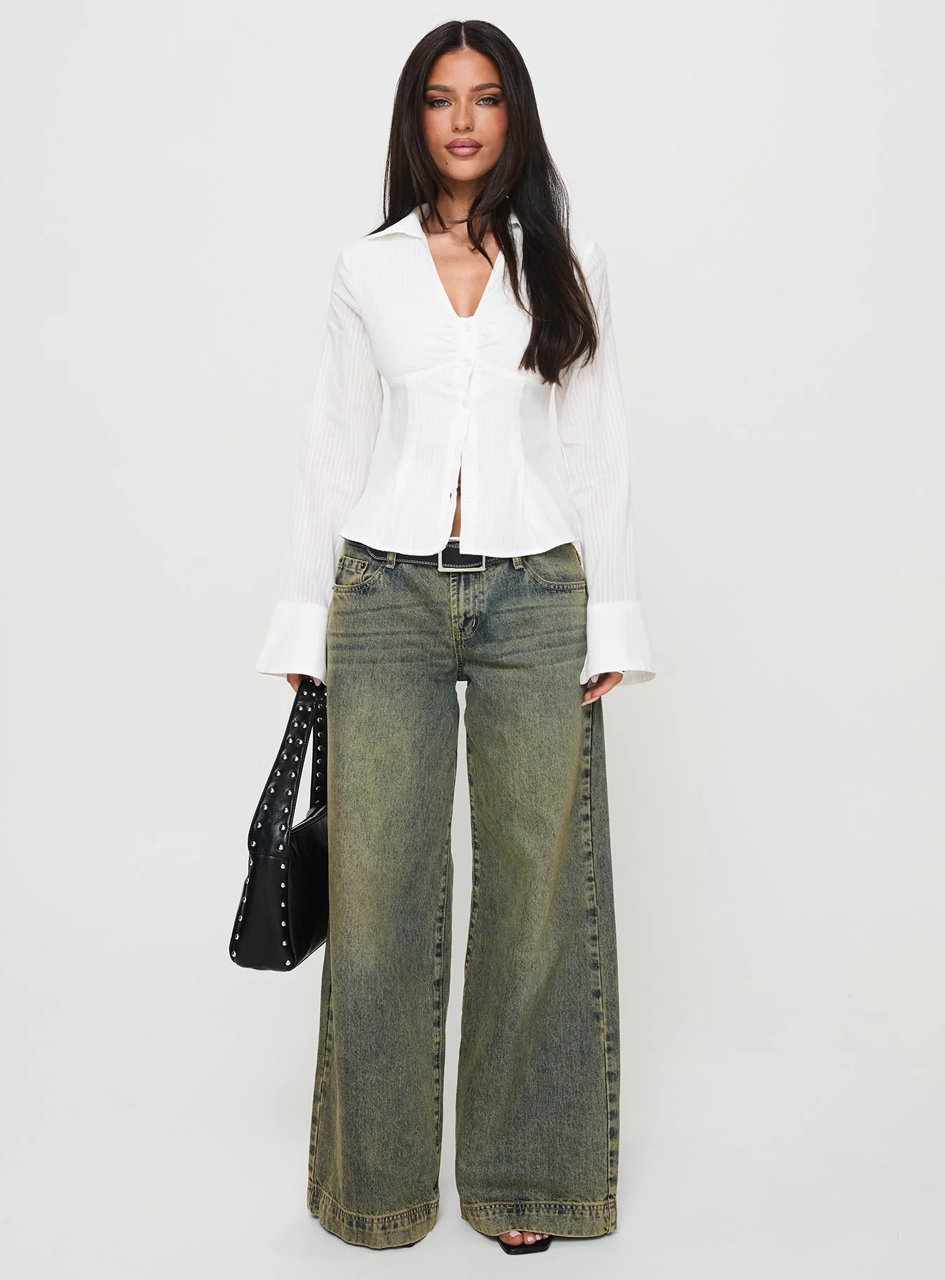 Elowenn Long Sleeve Top White