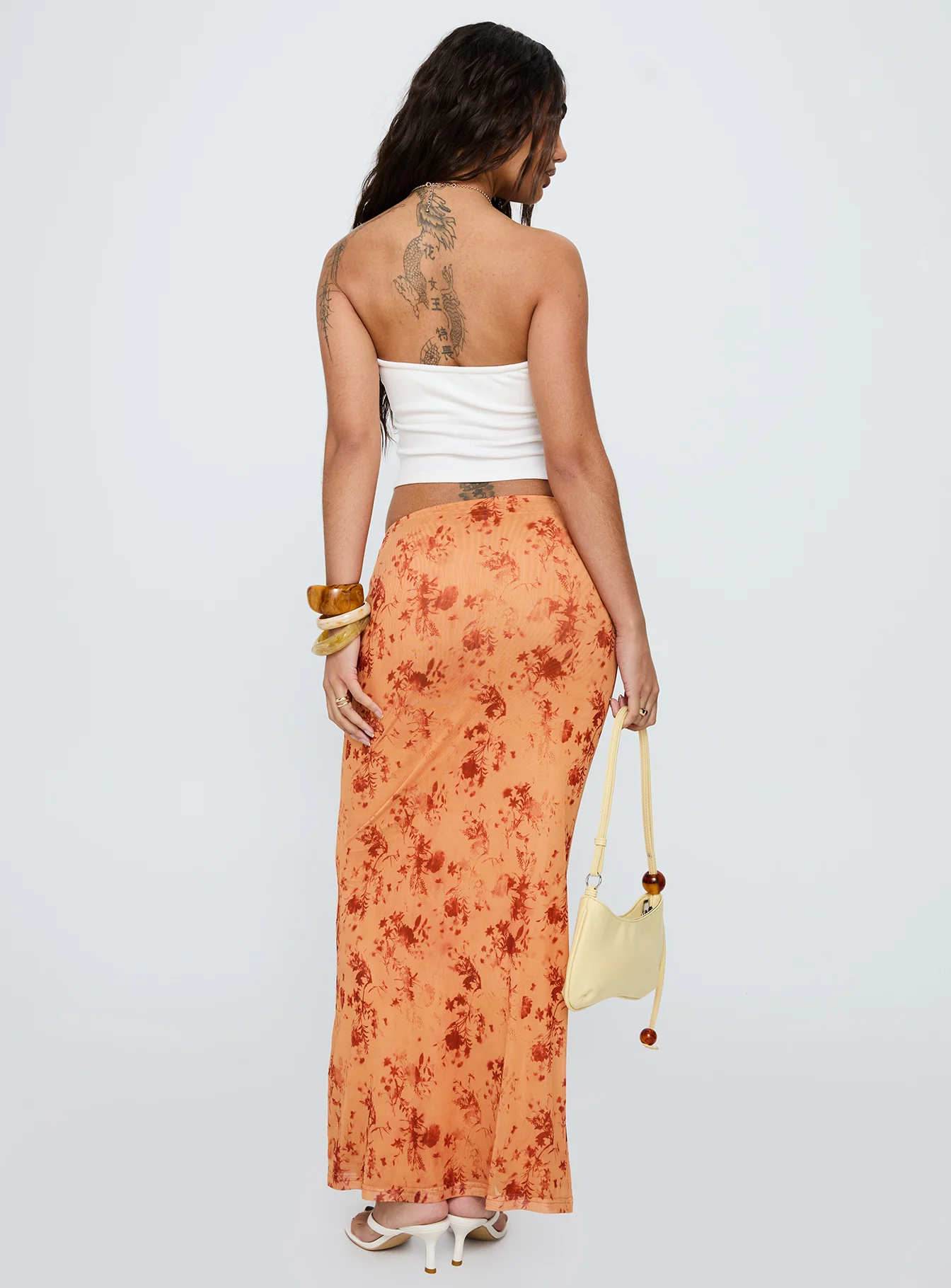 Shepherd Maxi Skirt Orange Multi
