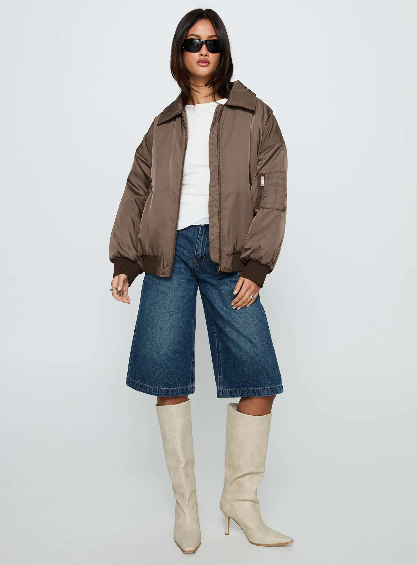 Say Less Bomber Jacket Dark Brown