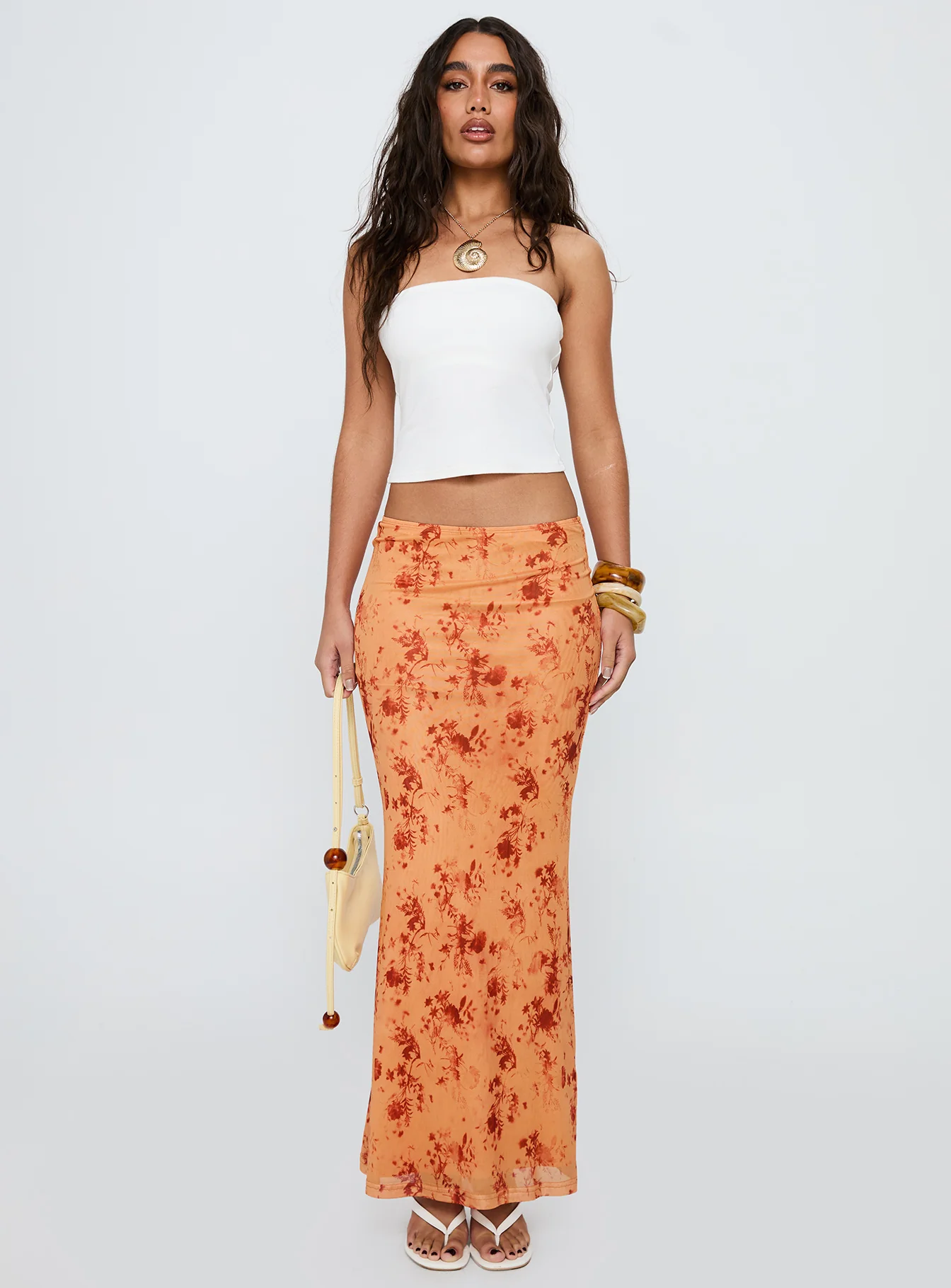 Shepherd Maxi Skirt Orange Multi