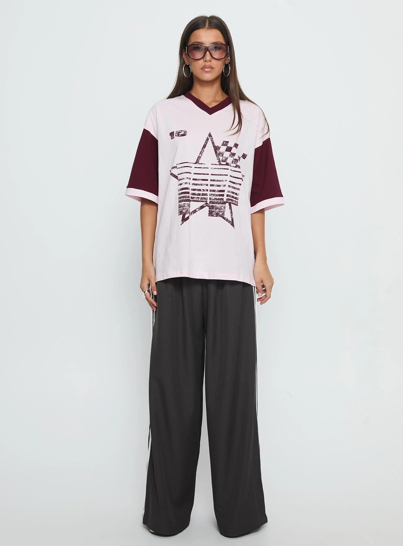 Nachell Short Sleeve Moto Top Pink