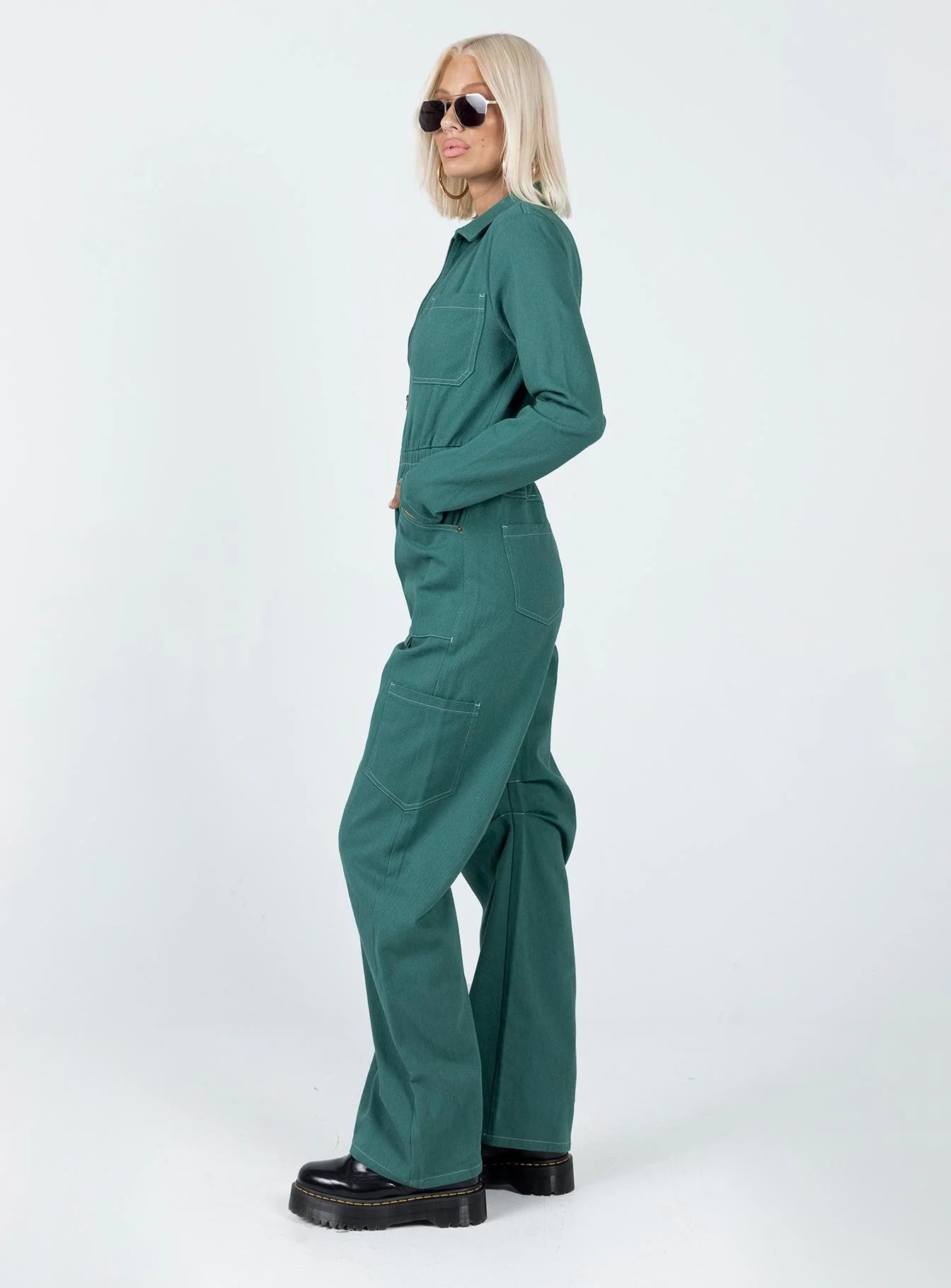 Miami Vice Boiler Suit Forest Green