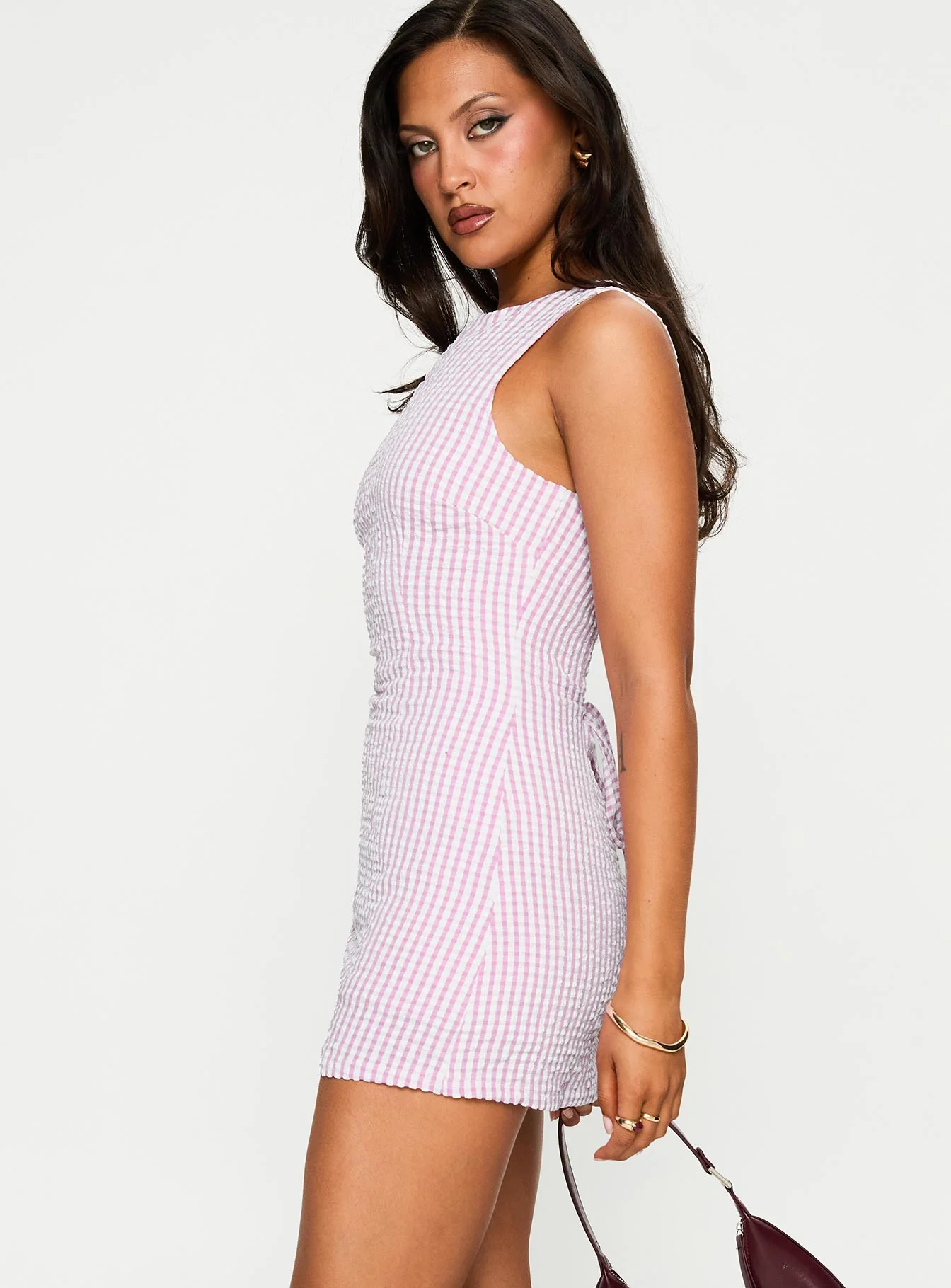 Yumiko Romper Pink Check