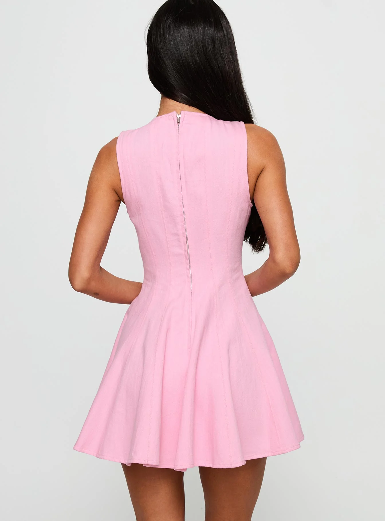 Precedence Keyhole Mini Dress Pink