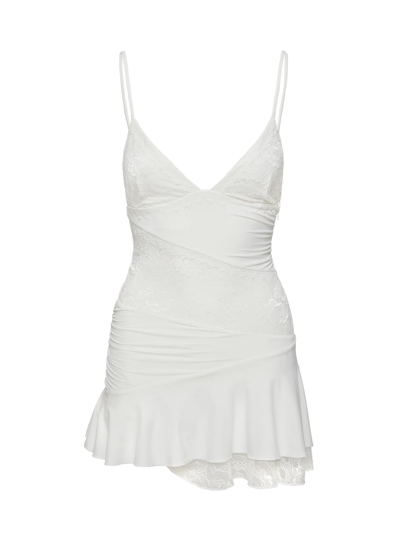 Love Is Alive Lace Mini Dress White