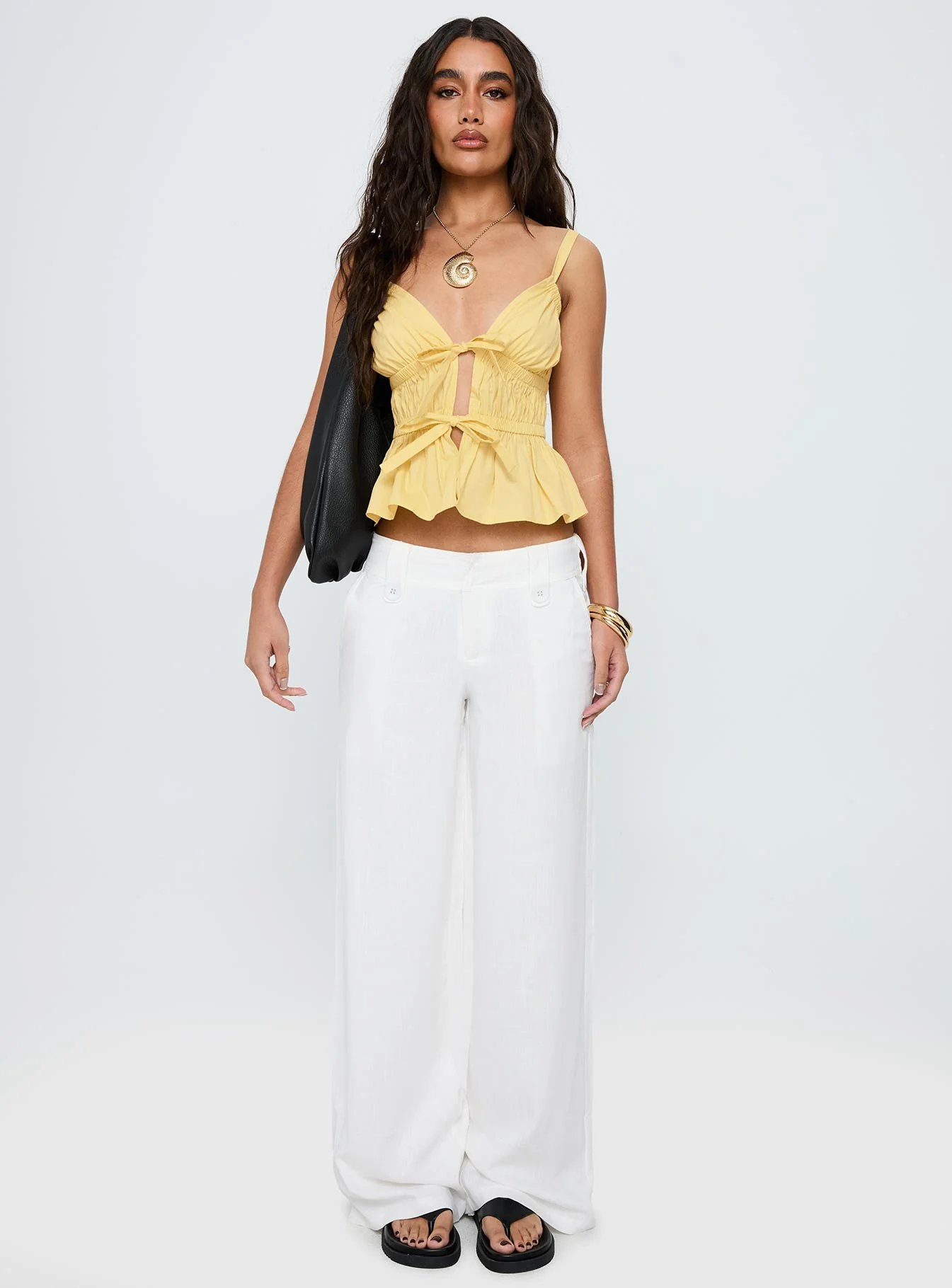 Pedra Wide Leg Pant White