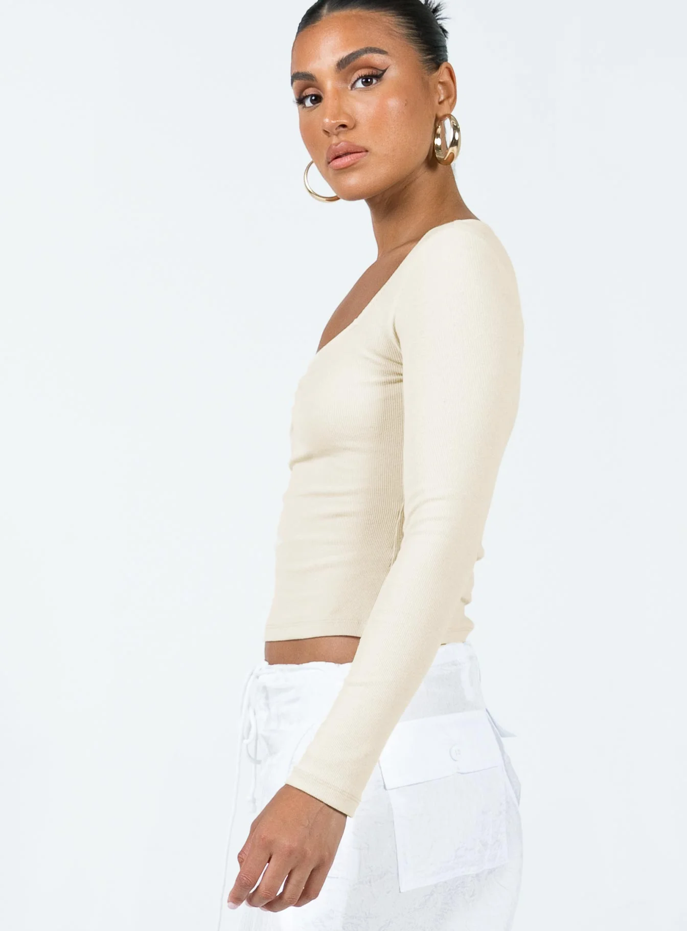 Bradford Long Sleeve Top Beige
