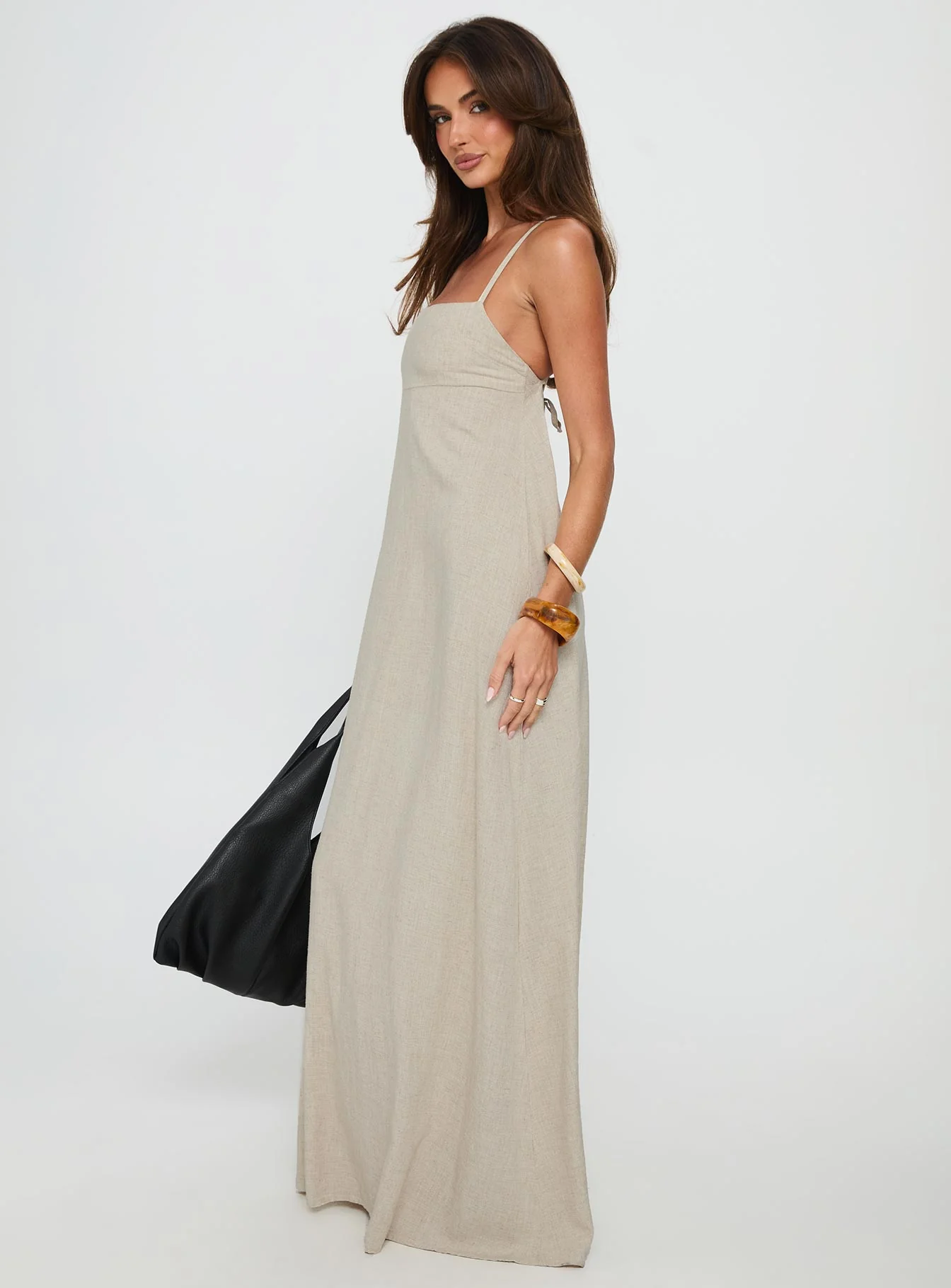Solie Tie Back Maxi Dress Natural
