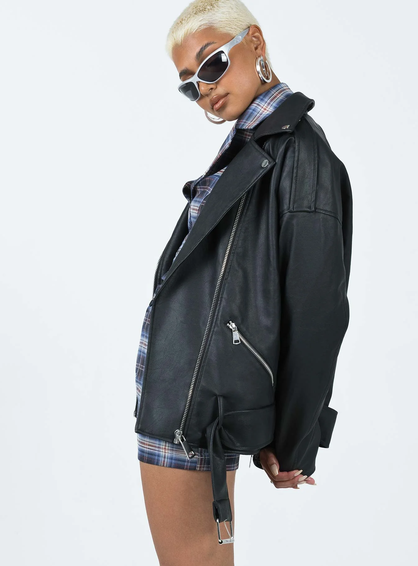 The Xaiver Faux Leather Jacket Black