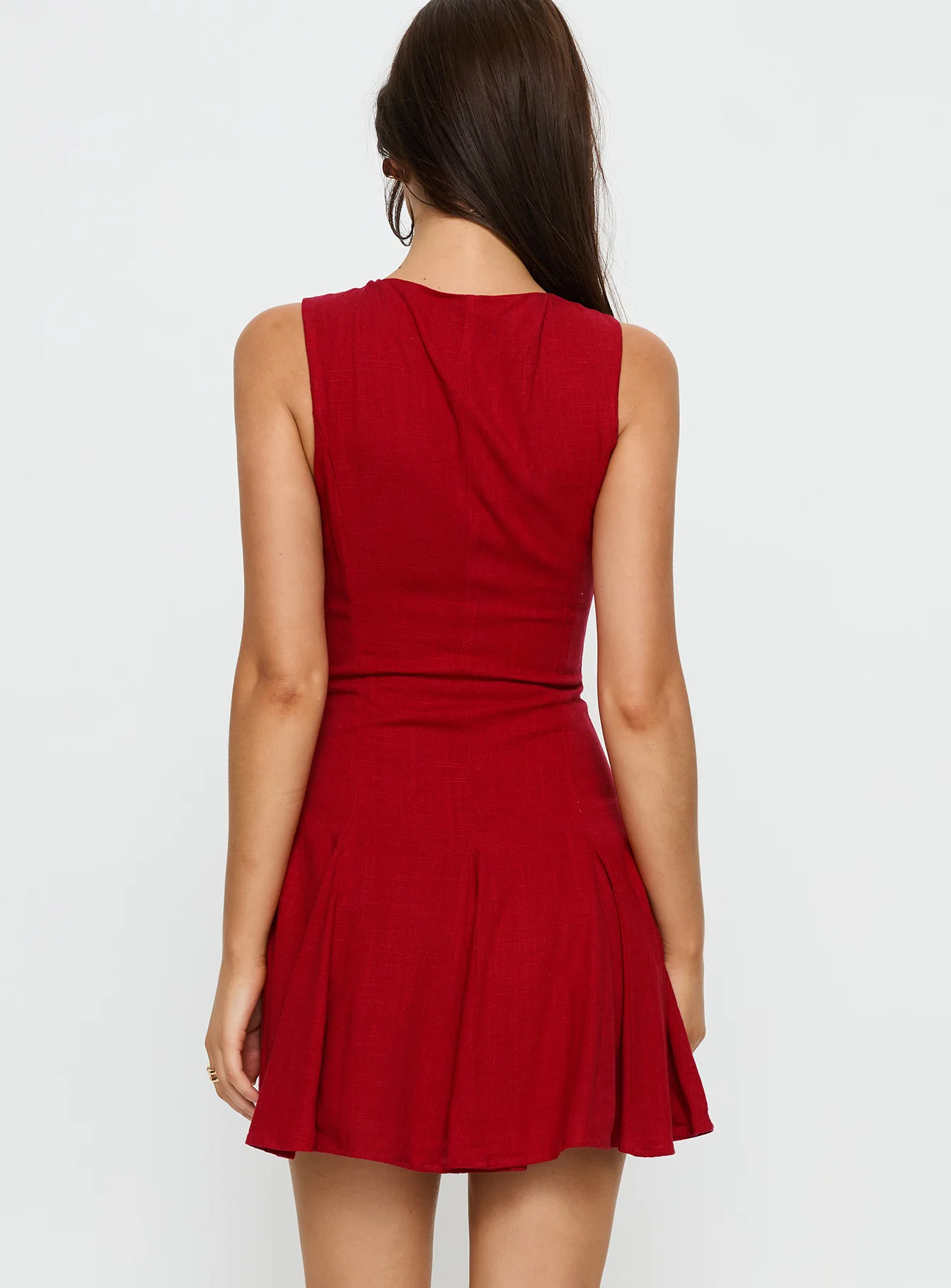 Aeryn Tie Front Mini Dress Red