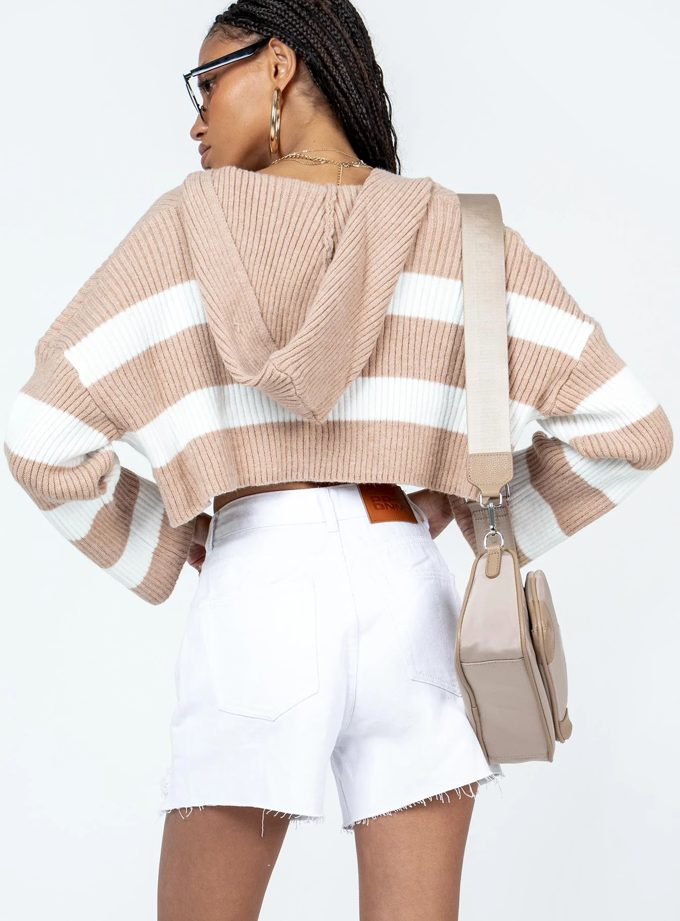 Brittany Denim Shorts White