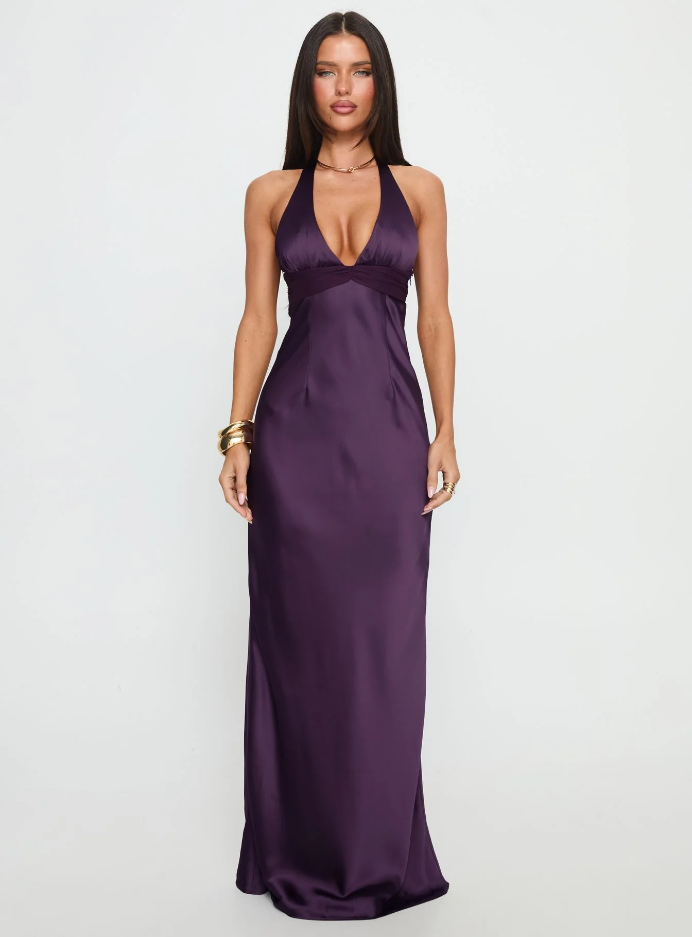 Odyssa Halter Maxi Dress Purple