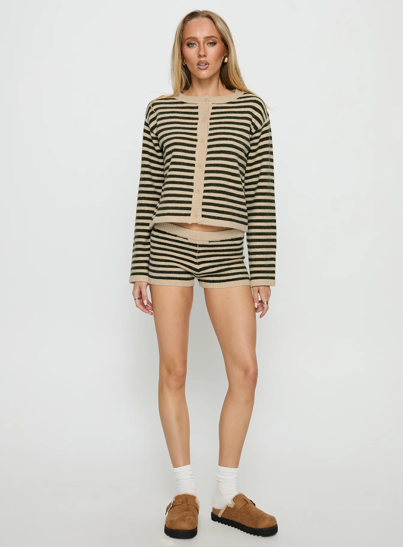 Kollens Knit Cardigan Beige Multi