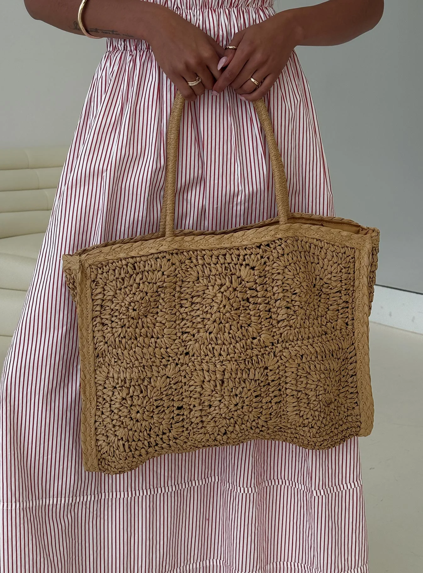 Love Like This Straw Tote Bag Tan