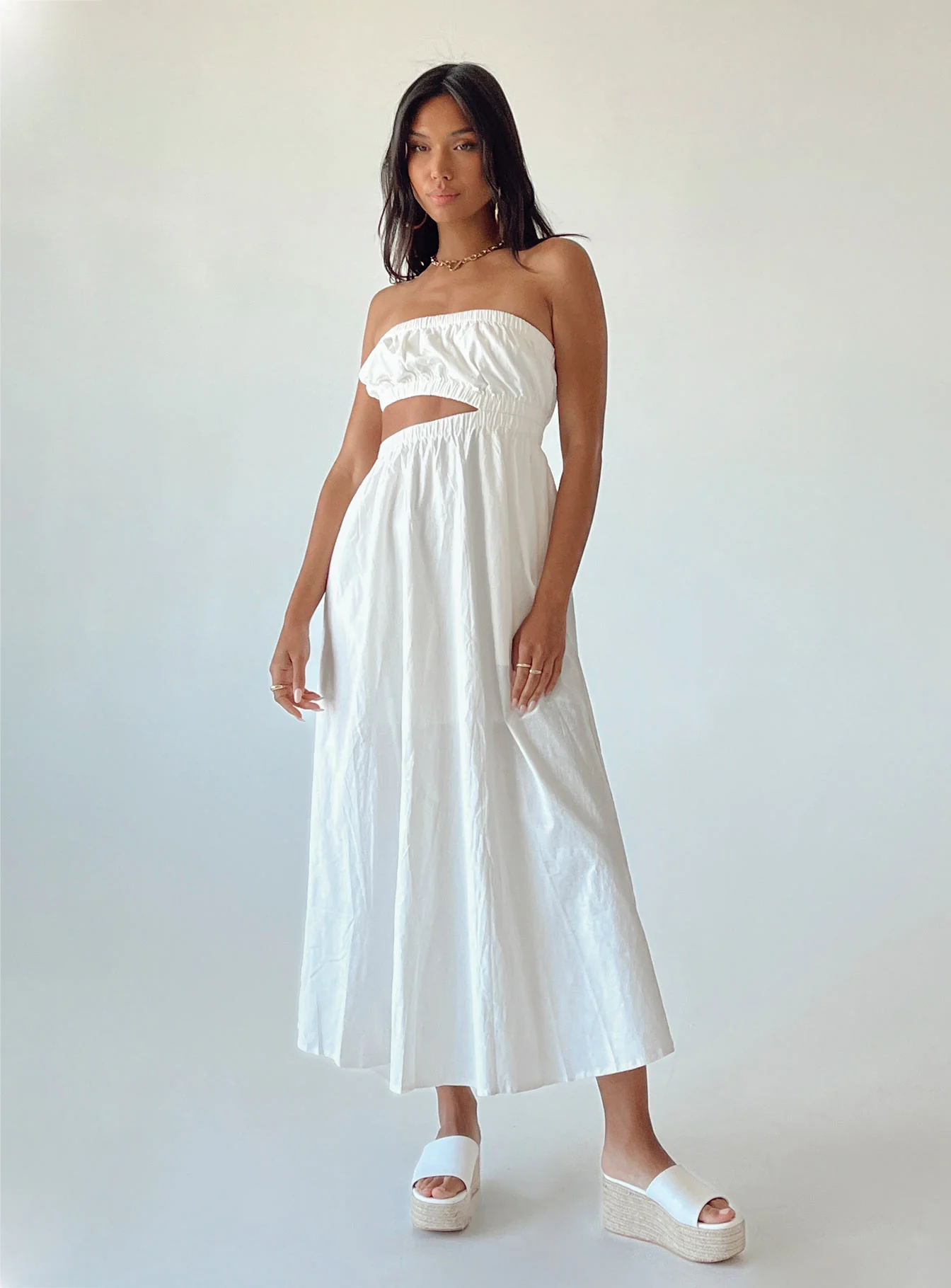 Raquel Midi Dress White