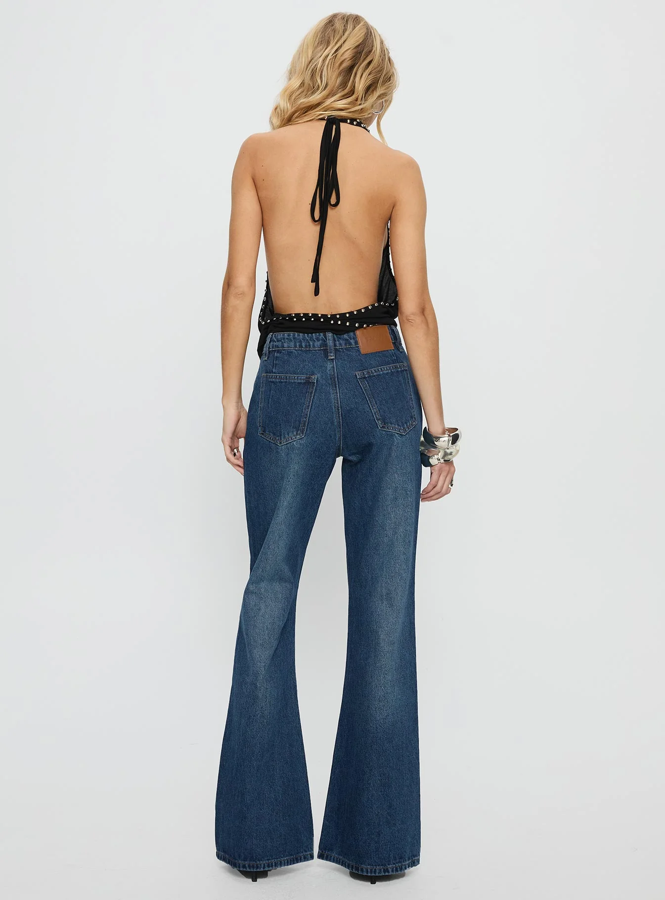 Wide World Mid Rise Bootleg Jeans Mid Blue