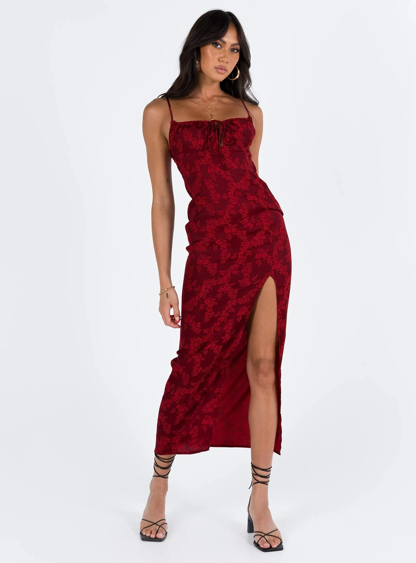 Noda Maxi Dress Burgundy