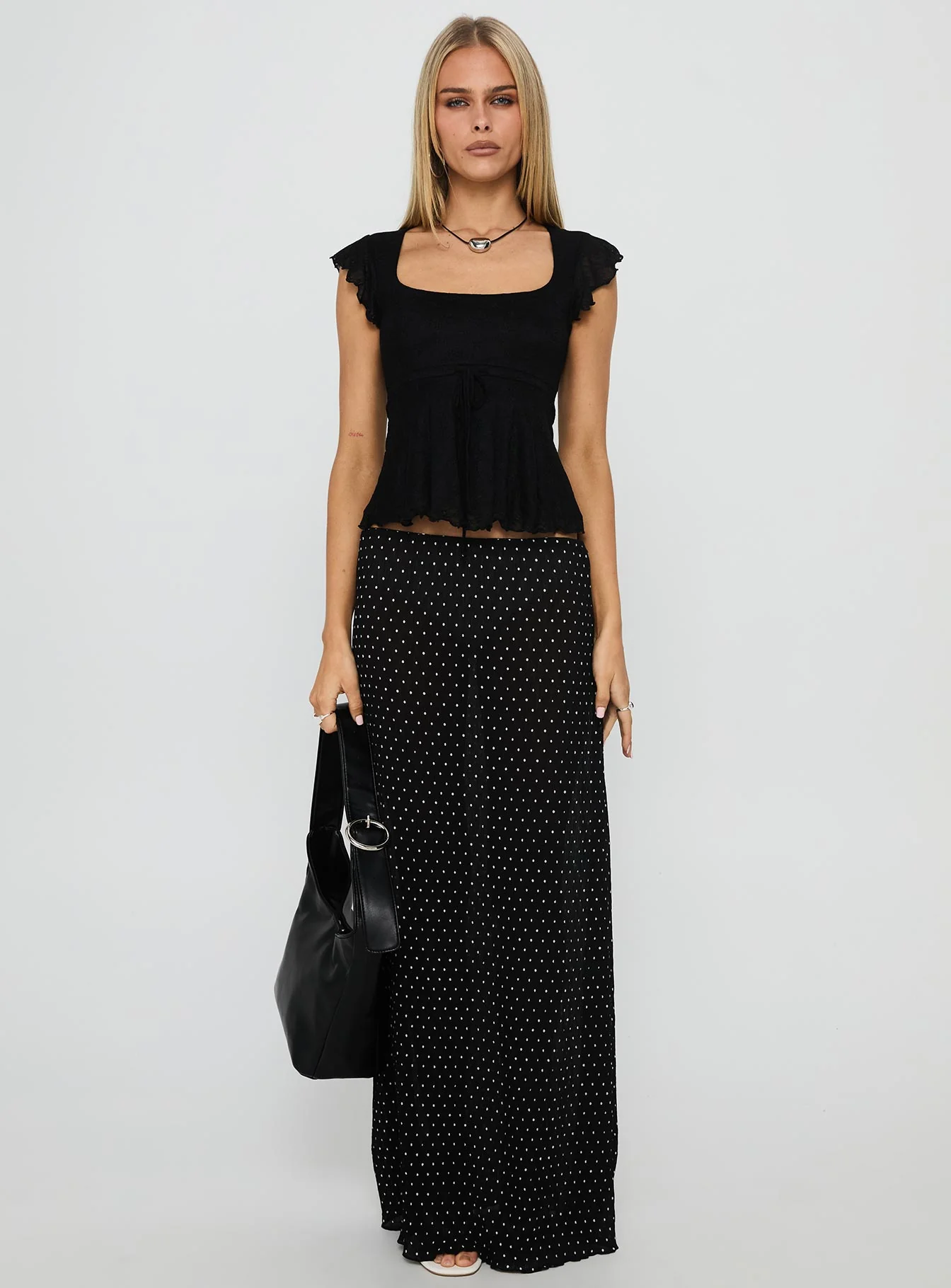 Auroraah Frill Top Black