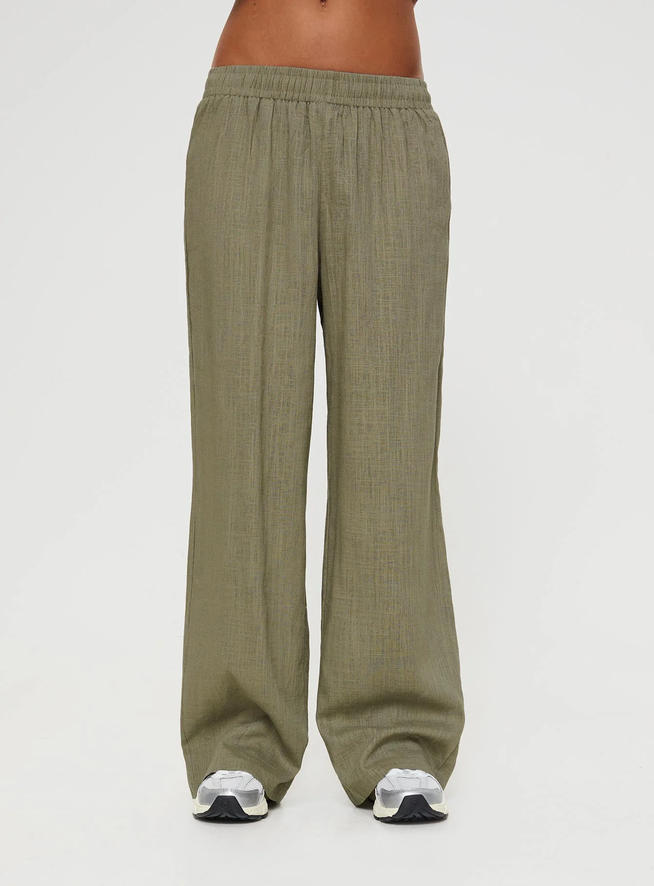 Louis Linen Blend Pants Olive