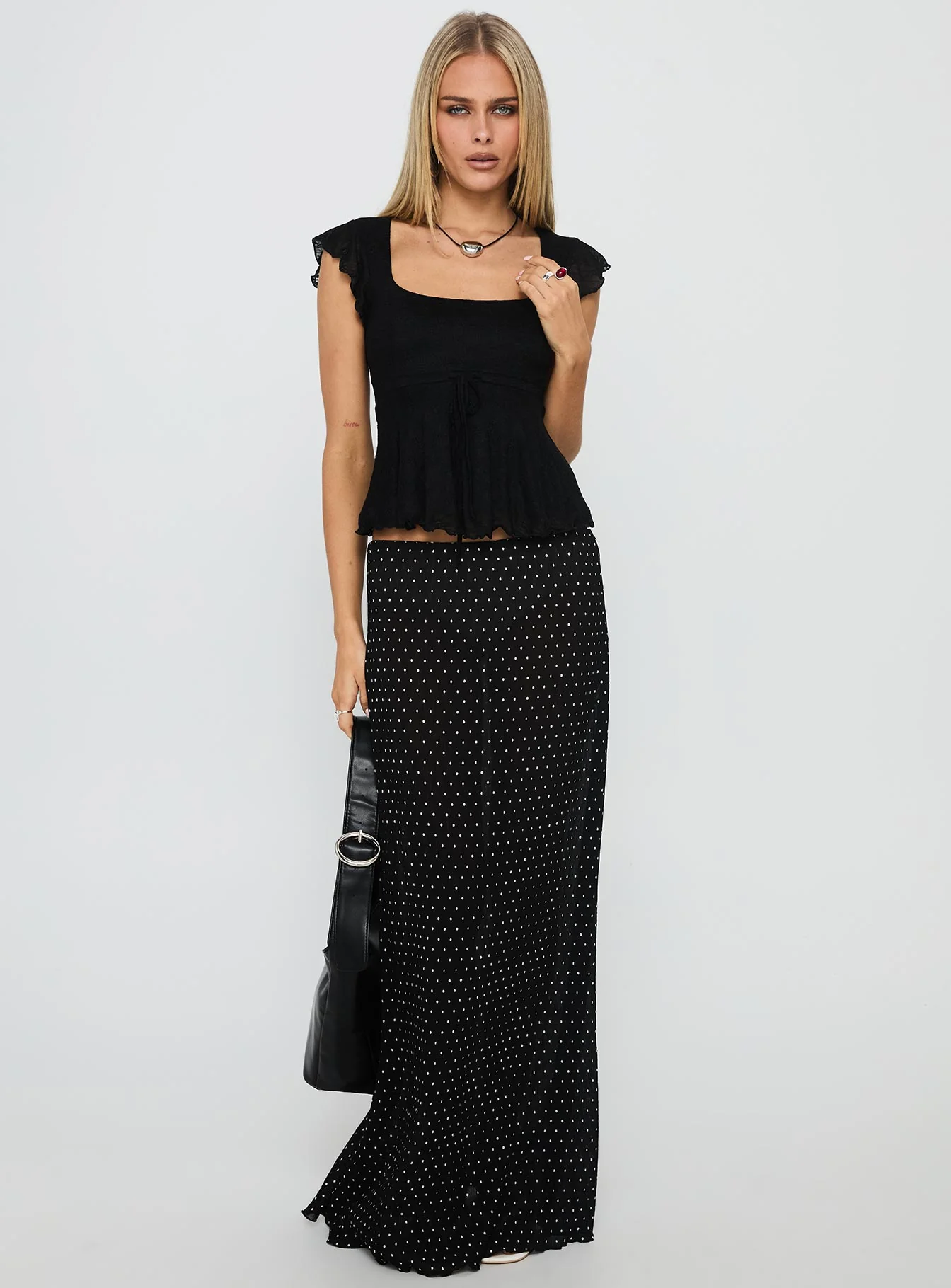 Auroraah Frill Top Black