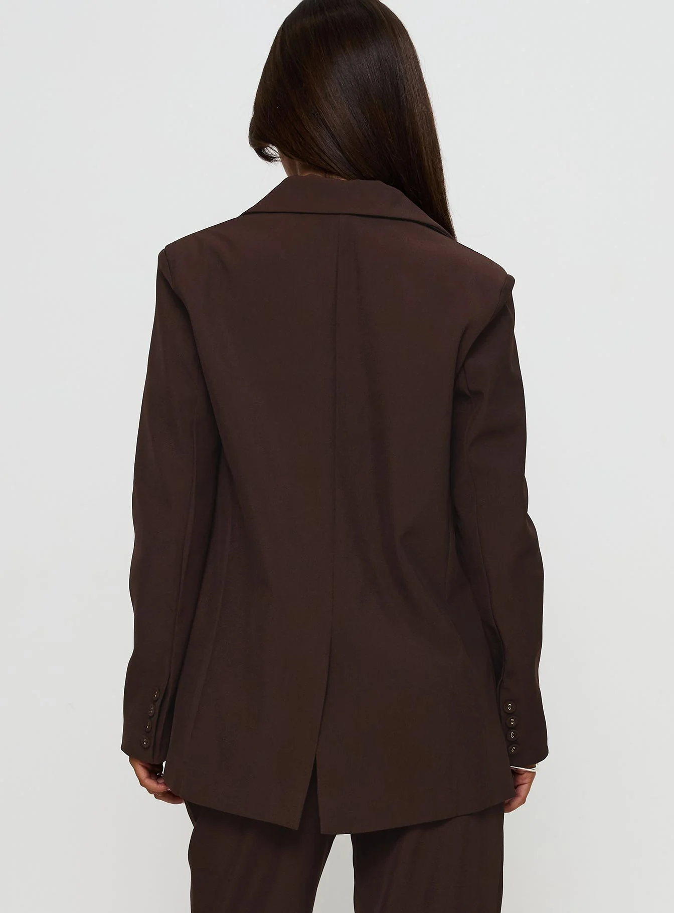 Crowd Pleaser Oversized Blazer Chocolate